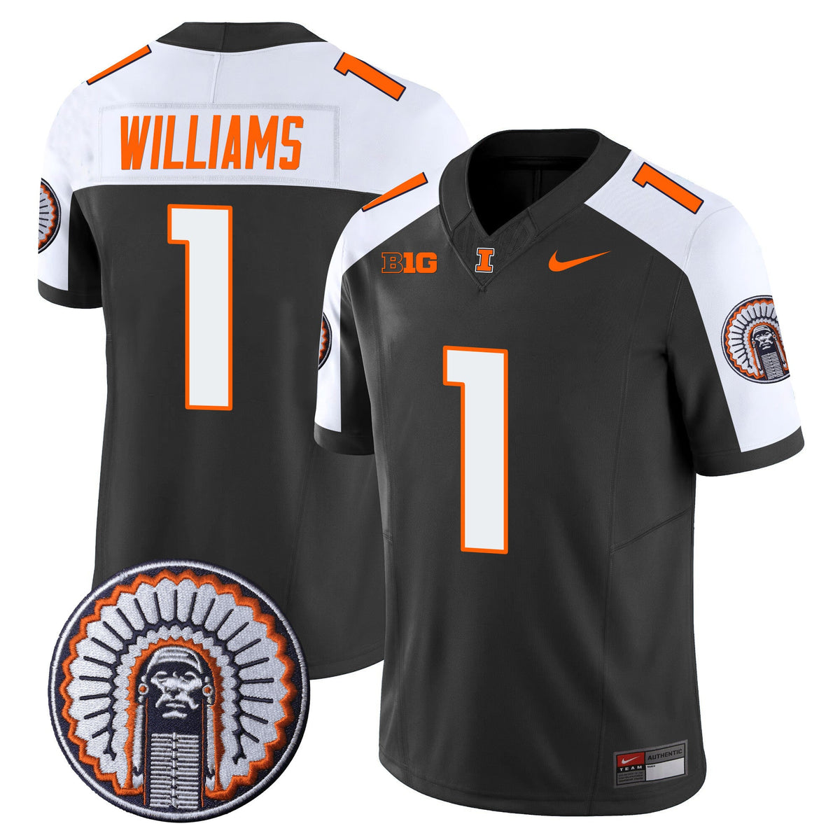 Men's Illinois Fighting Illini Vapor Limited Jersey - All Stitched - image 3