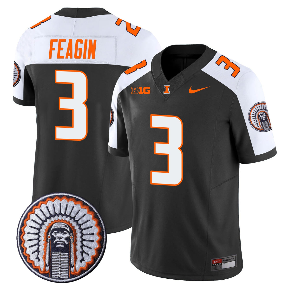Men's Illinois Fighting Illini Vapor Limited Jersey - All Stitched - image 5
