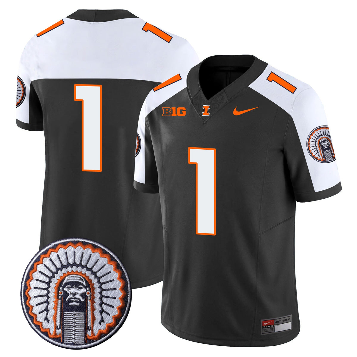 Men's Illinois Fighting Illini Vapor Limited Jersey - All Stitched - image 6