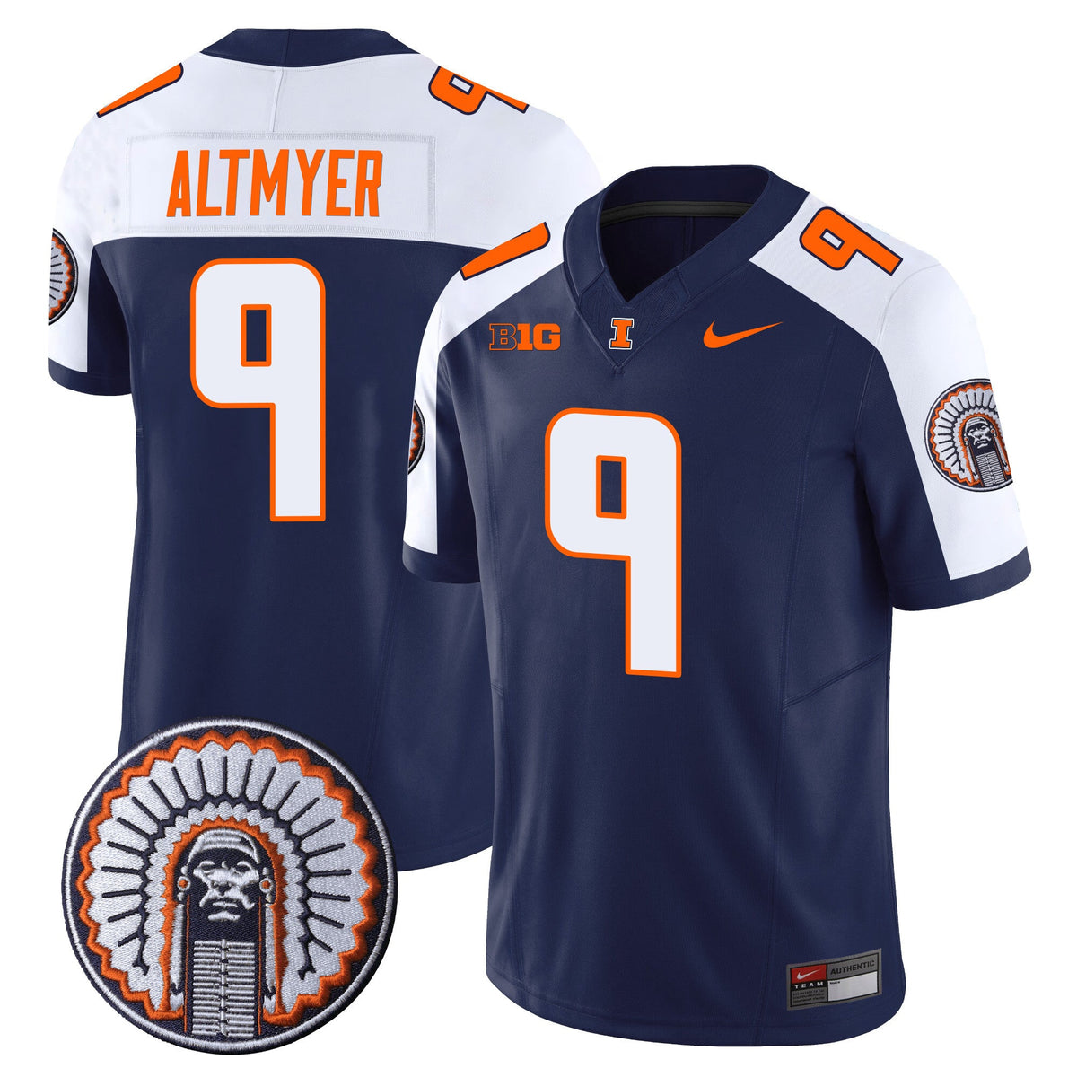 Men's Illinois Fighting Illini Vapor Limited Jersey - All Stitched - image 7