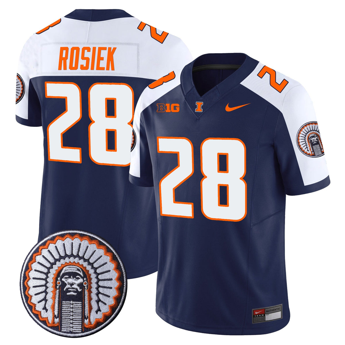 Men's Illinois Fighting Illini Vapor Limited Jersey - All Stitched - image 10