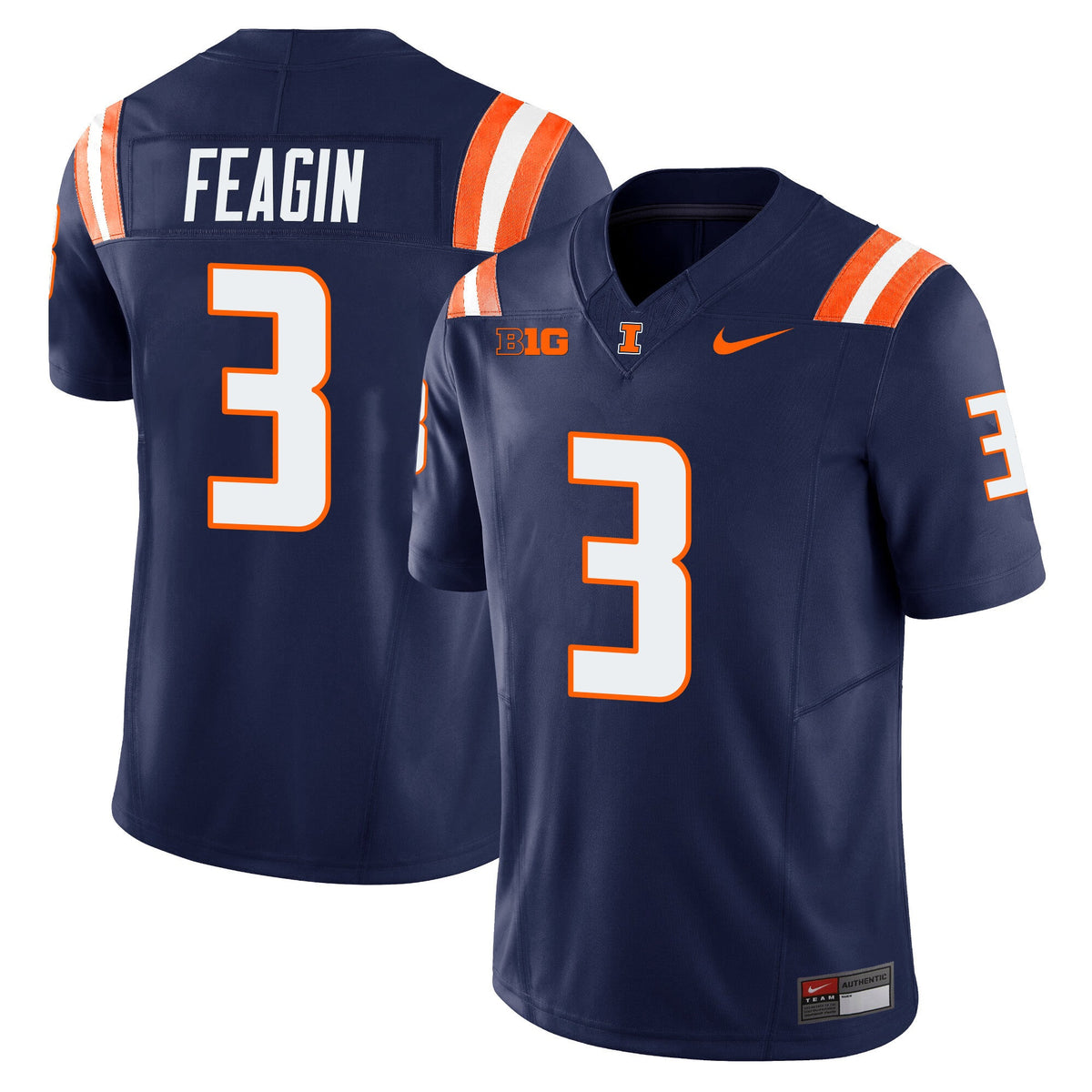 Men's Illinois Fighting Illini Vapor Limited Jersey - All Stitched - image 17