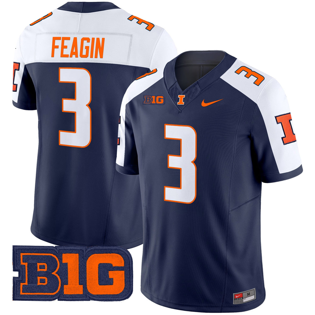 Men's Illinois Fighting Illini 2024 Vapor Limited Jersey - All Stitched - image 2