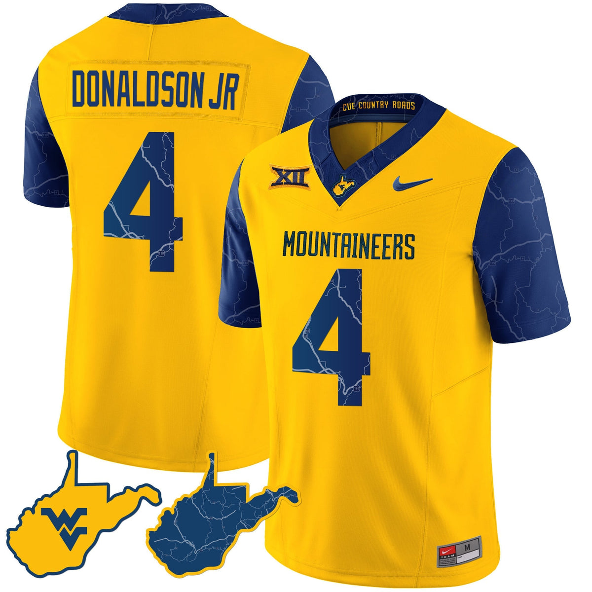 Men's West Virginia Mountaineers 2024 Country Roads Jersey - All Stitched - image 2