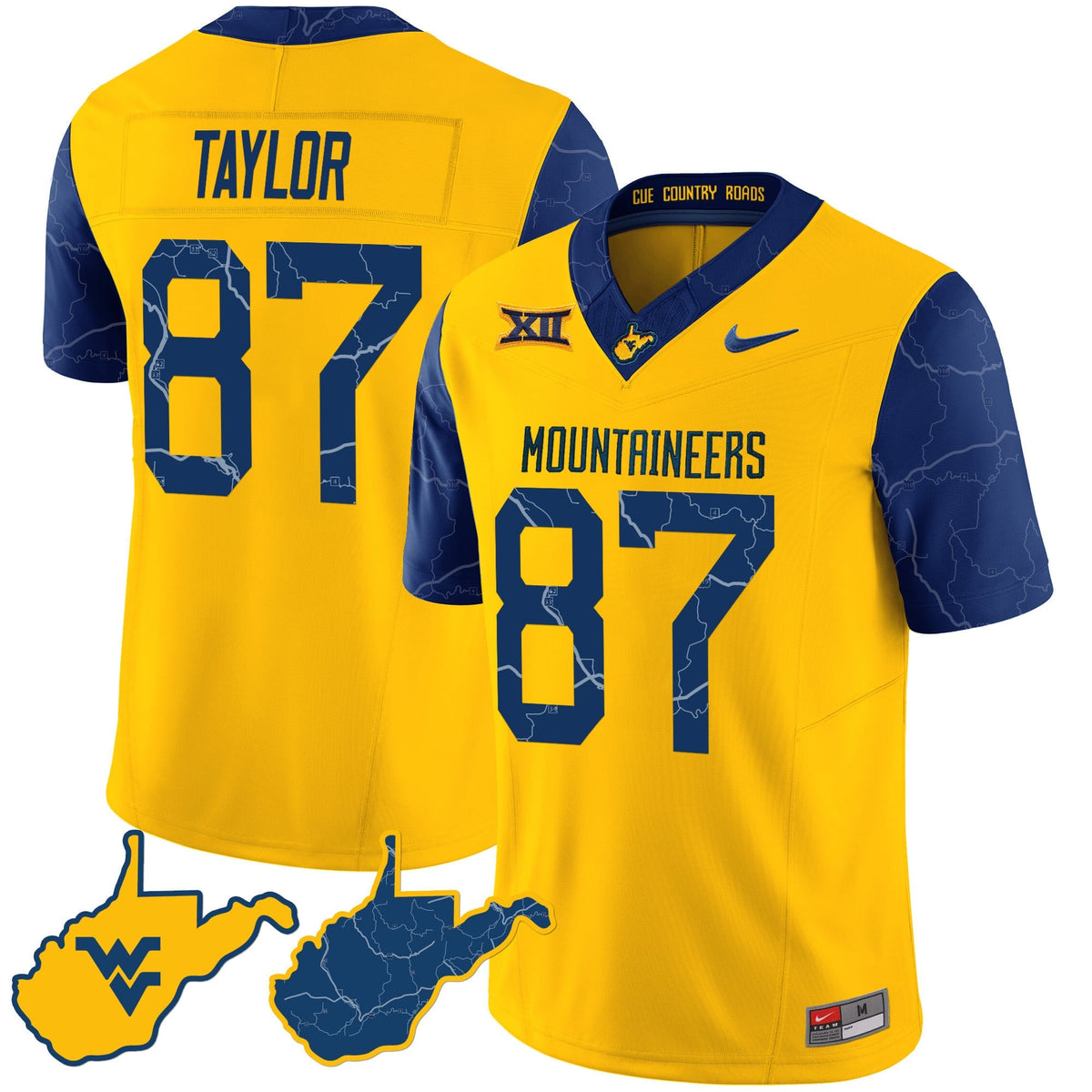 Men's West Virginia Mountaineers 2024 Country Roads Jersey - All Stitched - image 3