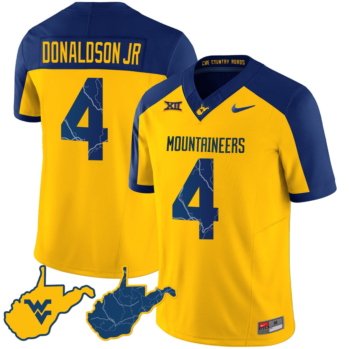 Men's West Virginia Mountaineers 2024 Country Roads Jersey - All Stitched - image 9