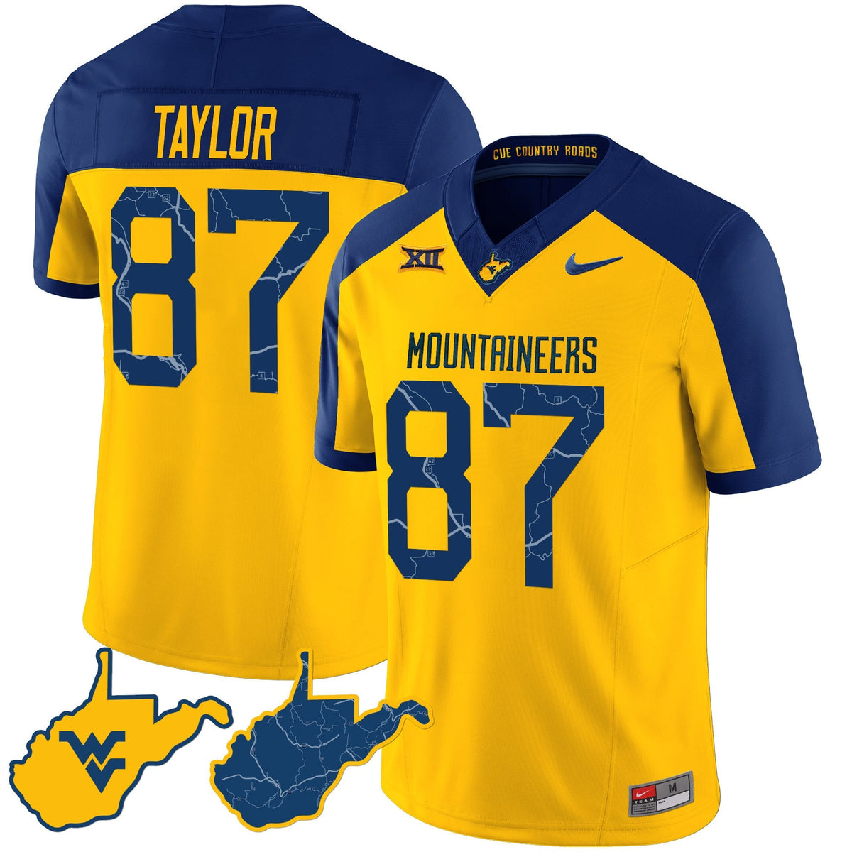 Men's West Virginia Mountaineers 2024 Country Roads Jersey - All Stitched - image 10
