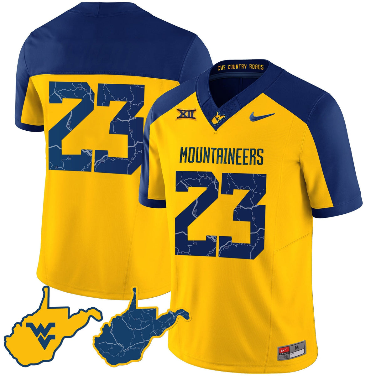 Men's West Virginia Mountaineers 2024 Country Roads Jersey - All Stitched - image 13