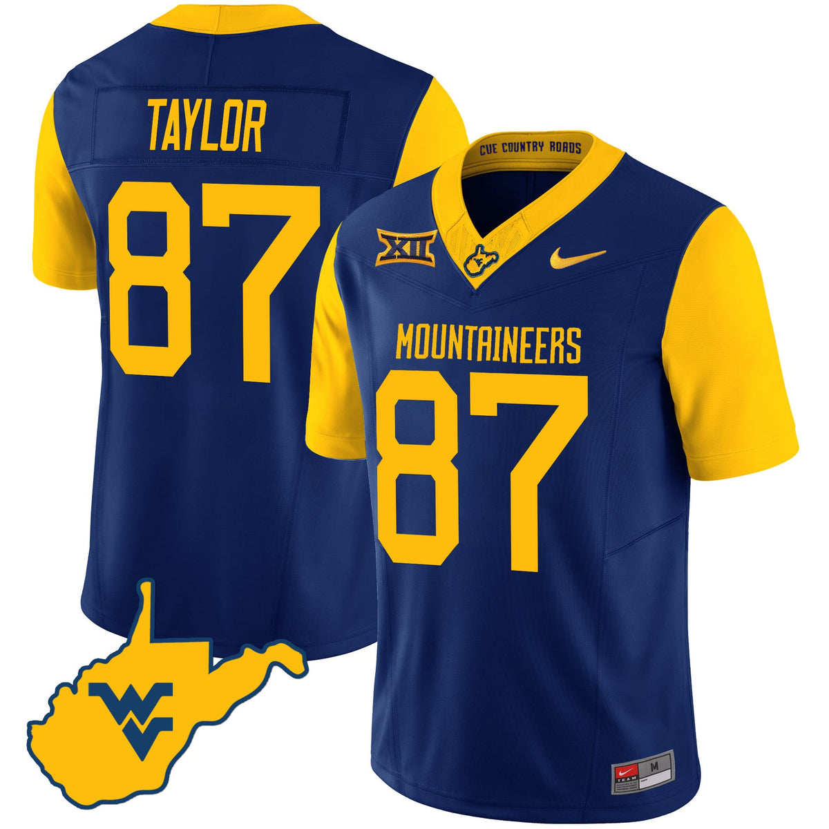 Men's West Virginia Mountaineers 2024 Country Roads Jersey - All Stitched - image 17