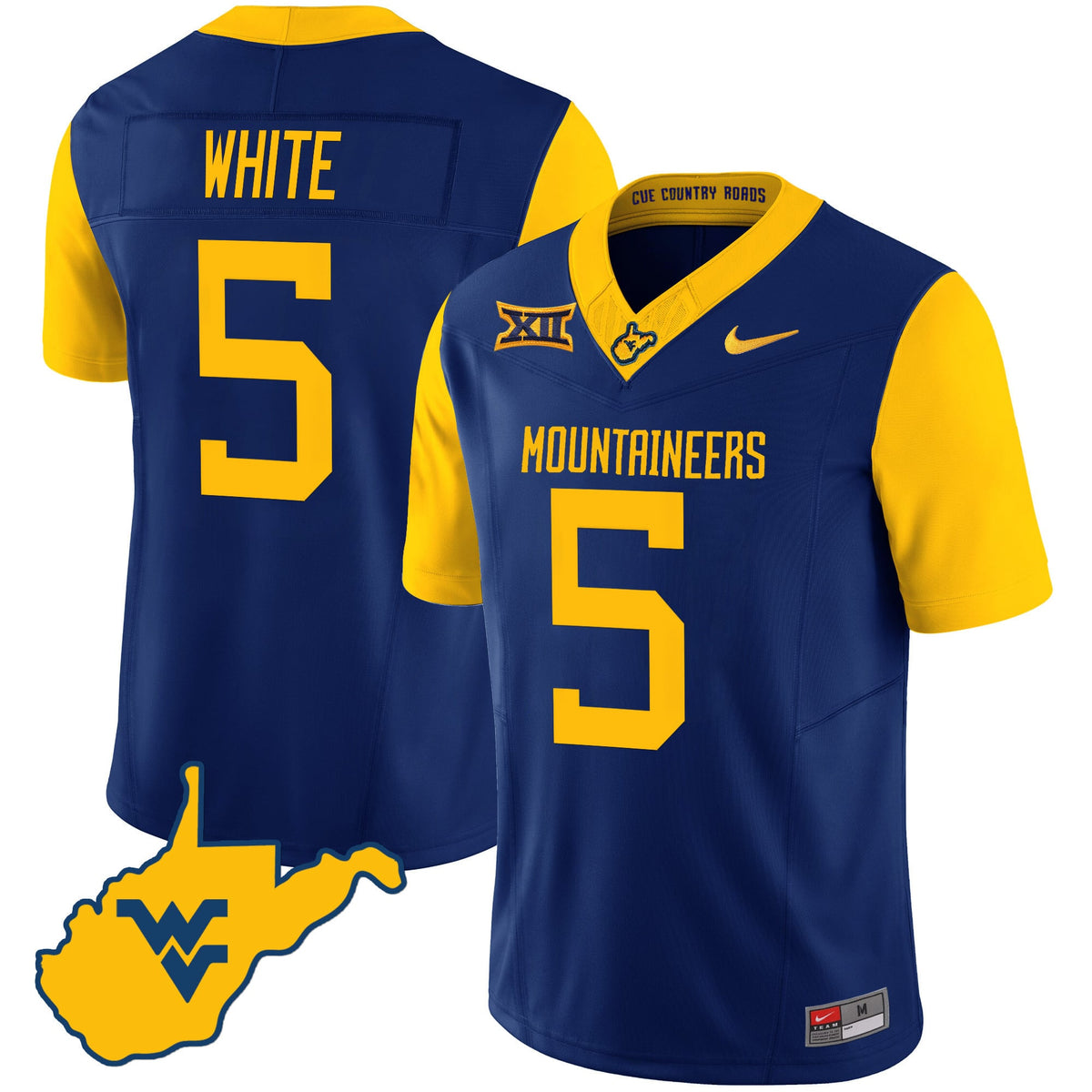 Men's West Virginia Mountaineers 2024 Country Roads Jersey - All Stitched - image 18