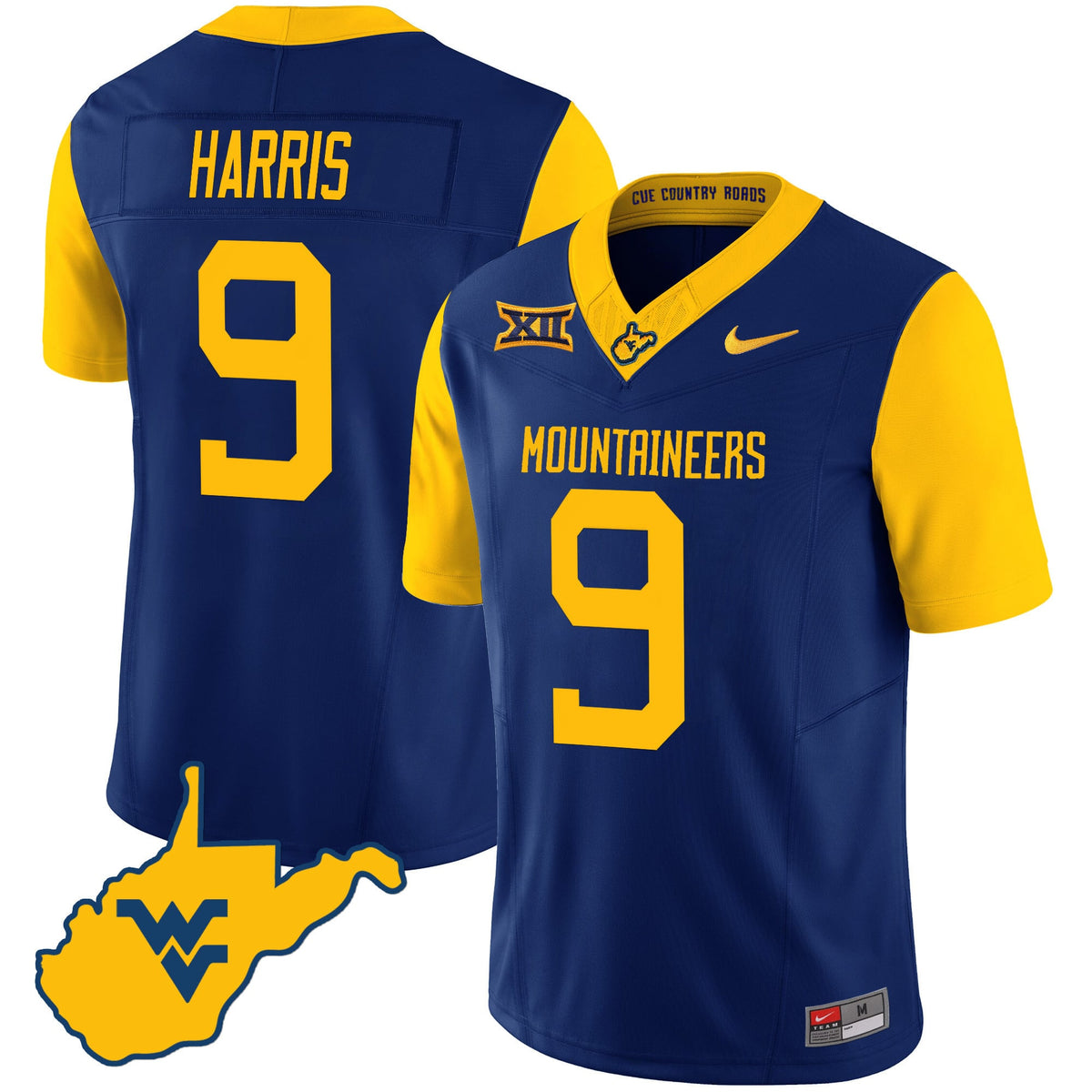 Men's West Virginia Mountaineers 2024 Country Roads Jersey - All Stitched - image 19