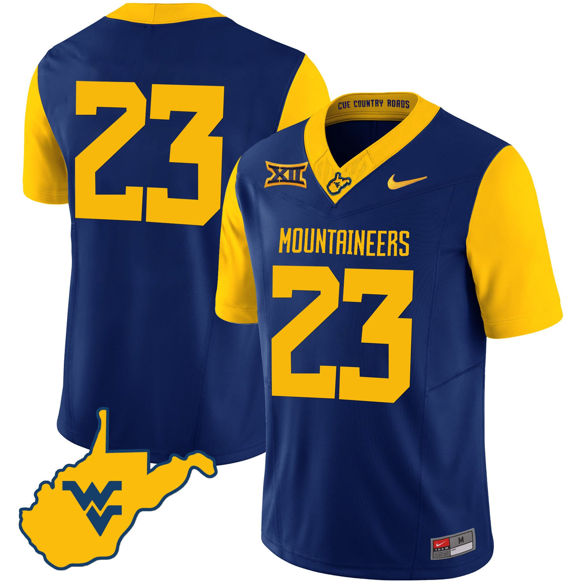 Men's West Virginia Mountaineers 2024 Country Roads Jersey - All Stitched - image 20