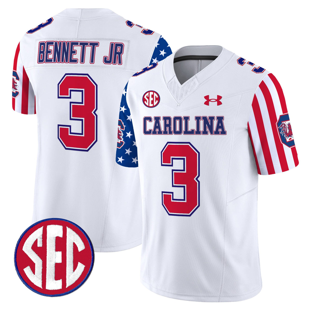 Men's South Carolina Gamecocks American Style Vapor Limited Jersey - All Stitched - image 4