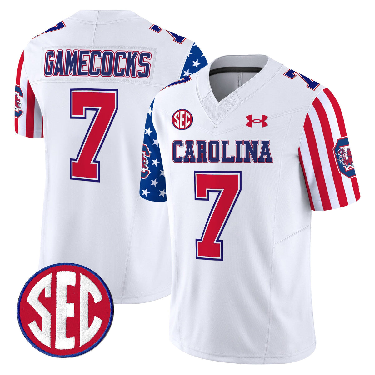 Men's South Carolina Gamecocks American Style Vapor Limited Jersey - All Stitched - image 6
