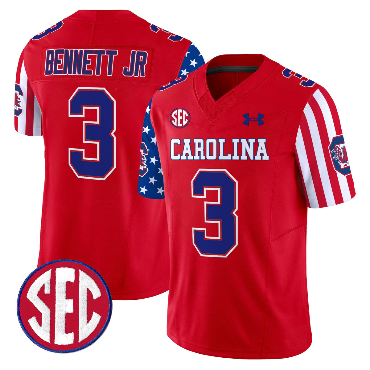 Men's South Carolina Gamecocks American Style Vapor Limited Jersey - All Stitched - image 12