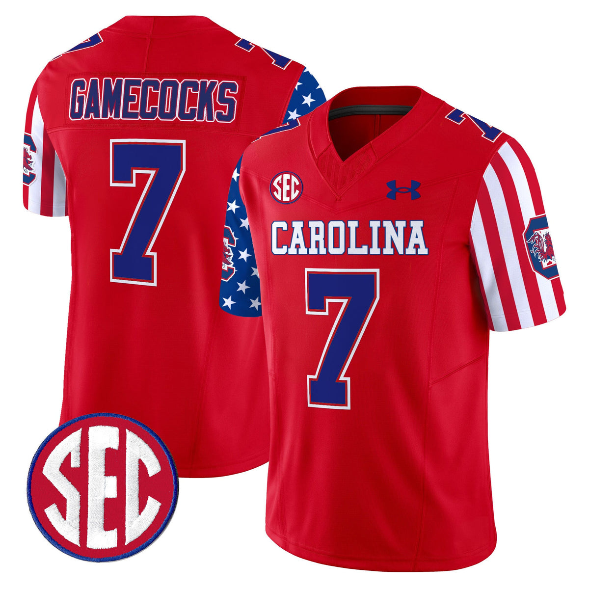 Men's South Carolina Gamecocks American Style Vapor Limited Jersey - All Stitched - image 14