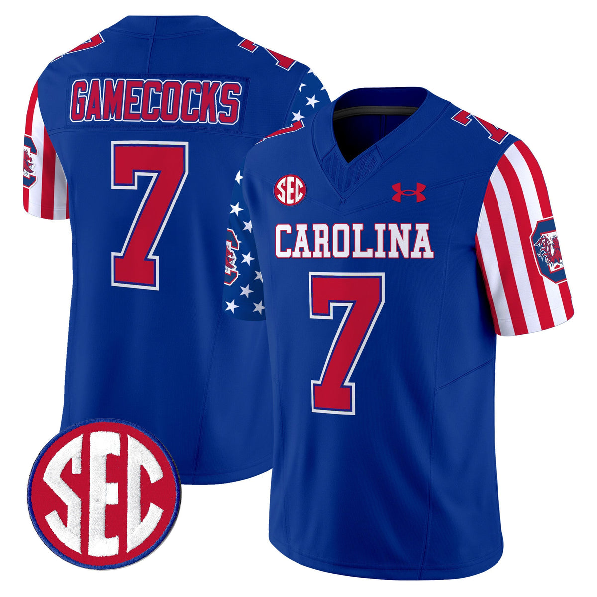 Men's South Carolina Gamecocks American Style Vapor Limited Jersey - All Stitched - image 22