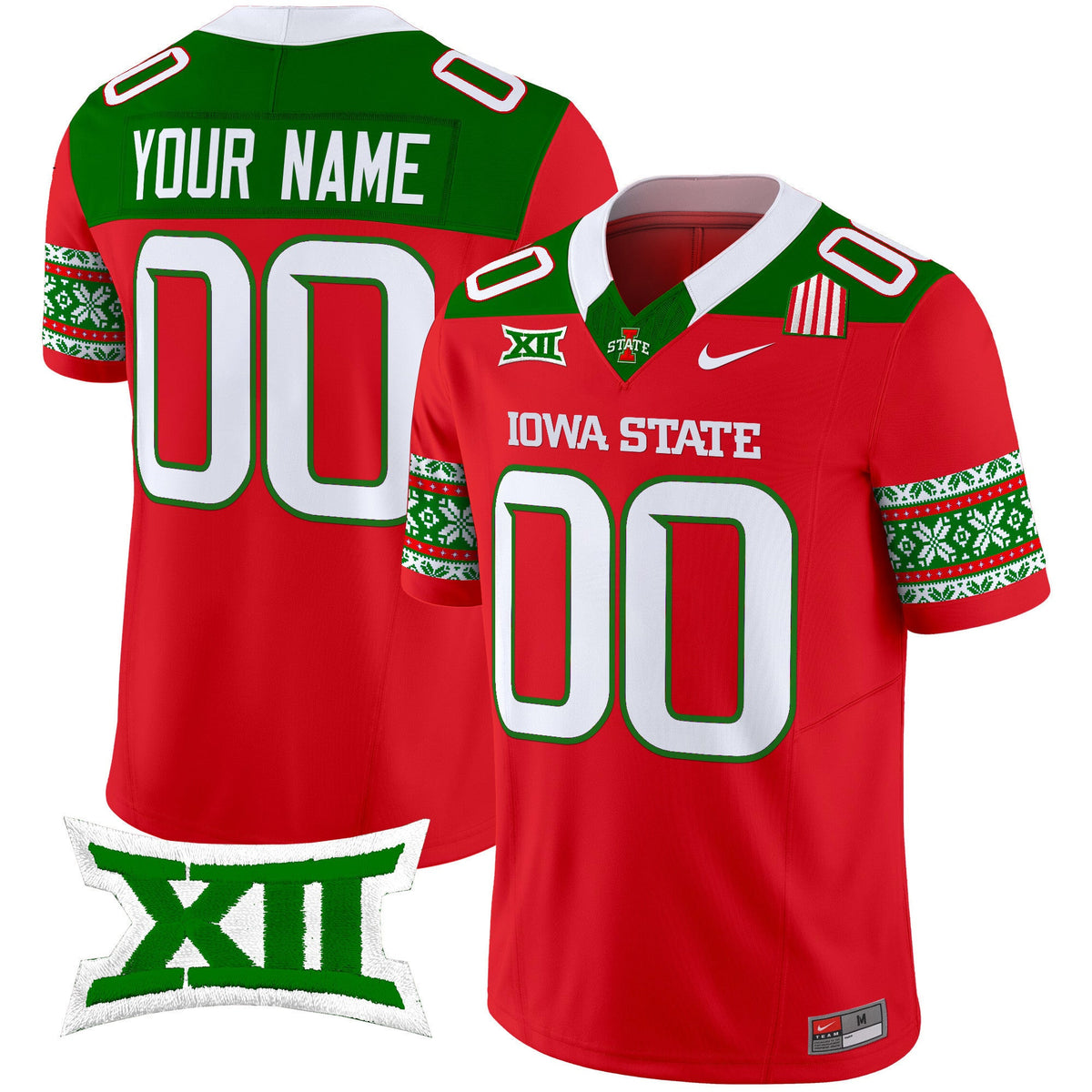 Iowa State Cyclones 2024 Christmas Vapor Limited Custom Jersey - All Stitched - image 1
