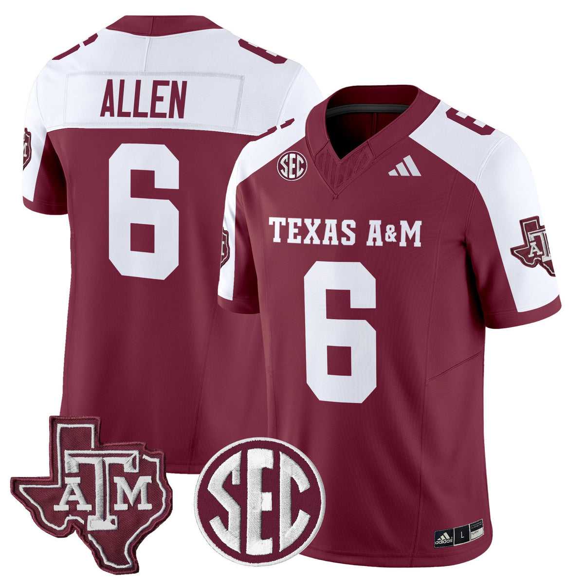 Men's Texas A&M Aggies 2024 Vapor Limited Jersey - All Stitched - image 3