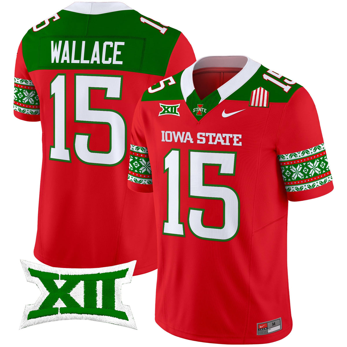 Men's Iowa State Cyclones 2024 Christmas Vapor Limited Jersey - All Stitched - image 5