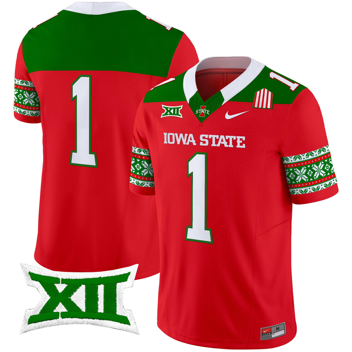 Men's Iowa State Cyclones 2024 Christmas Vapor Limited Jersey - All Stitched - image 7