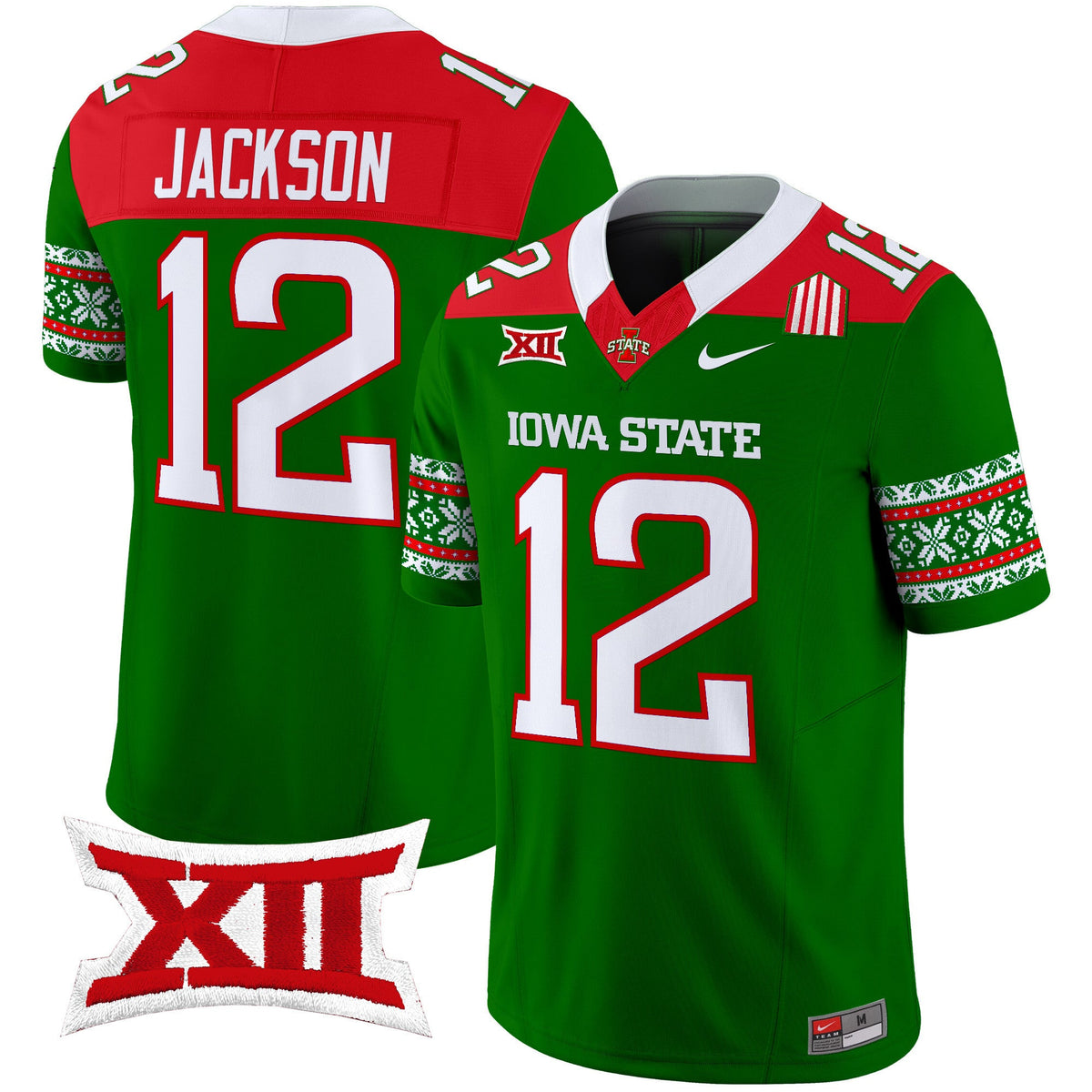 Men's Iowa State Cyclones 2024 Christmas Vapor Limited Jersey - All Stitched - image 11