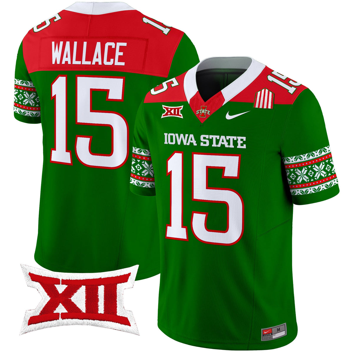 Men's Iowa State Cyclones 2024 Christmas Vapor Limited Jersey - All Stitched - image 12