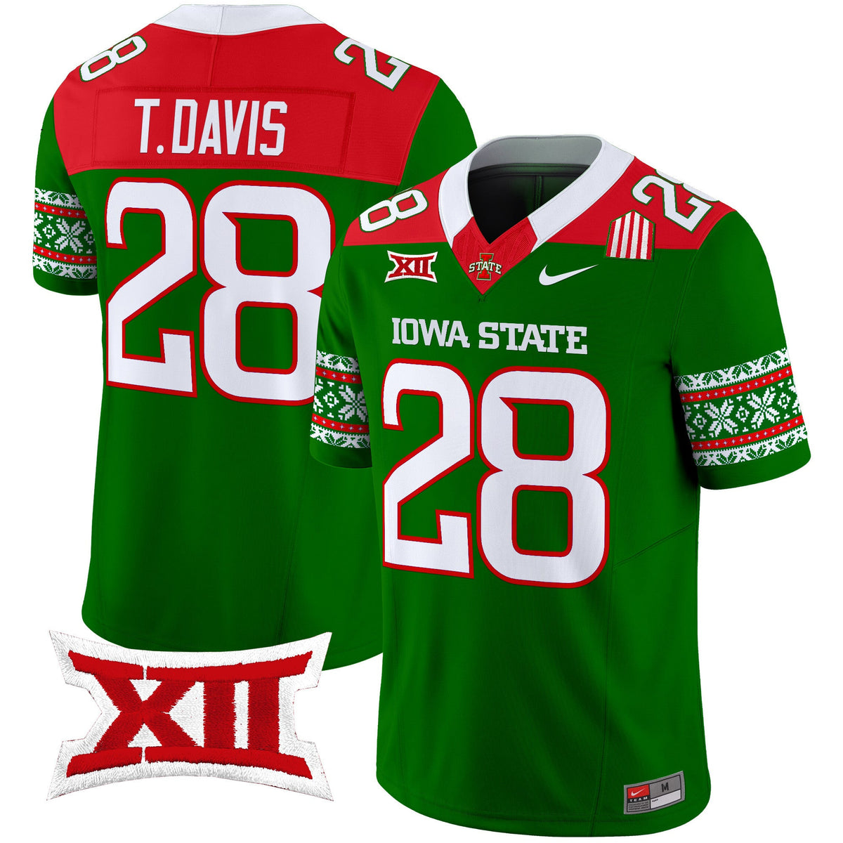 Men's Iowa State Cyclones 2024 Christmas Vapor Limited Jersey - All Stitched - image 13