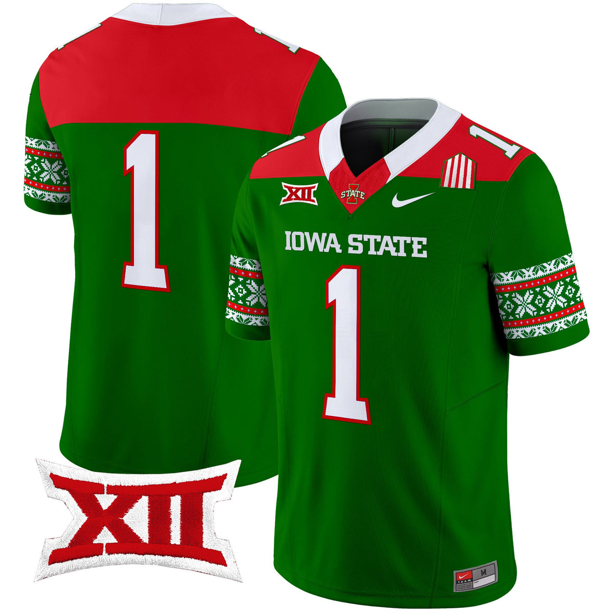 Men's Iowa State Cyclones 2024 Christmas Vapor Limited Jersey - All Stitched - image 14