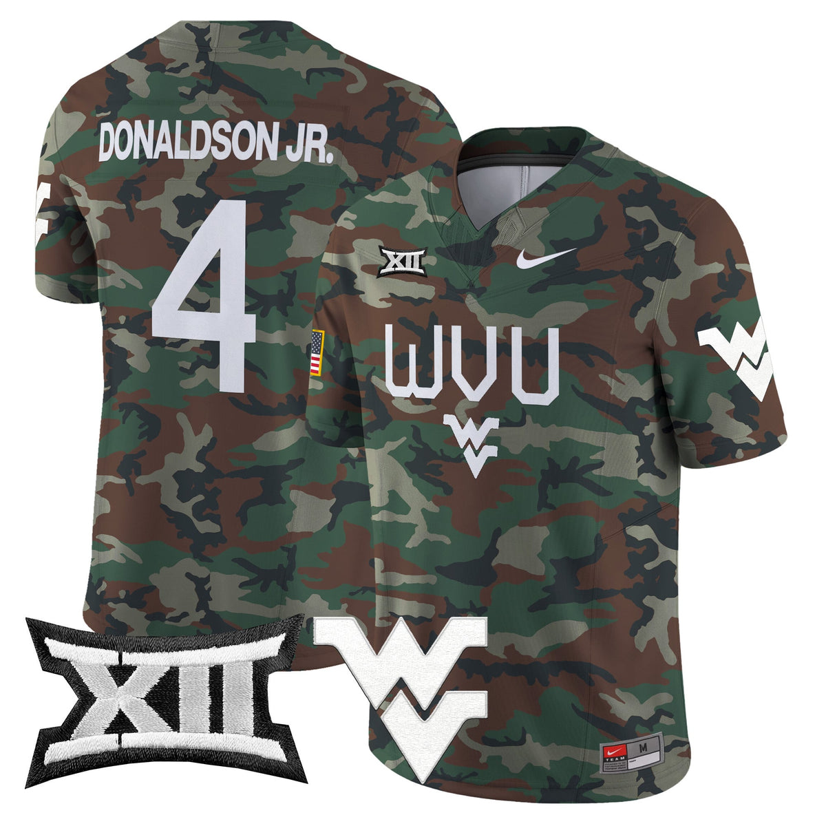 West Virginia Mountaineers 2024 Military Vapor Limited Jersey - All Stitched - image 3