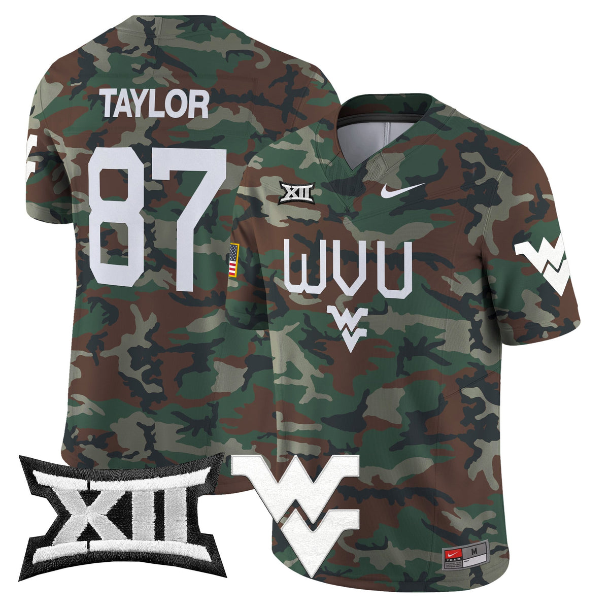 West Virginia Mountaineers 2024 Military Vapor Limited Jersey - All Stitched - image 4