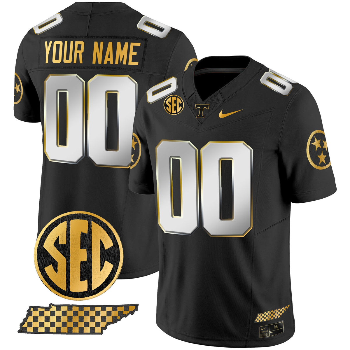 Tennessee Volunteers 2024 Gold Vapor Limited Custom Jersey V2 - All Stitched - image 4