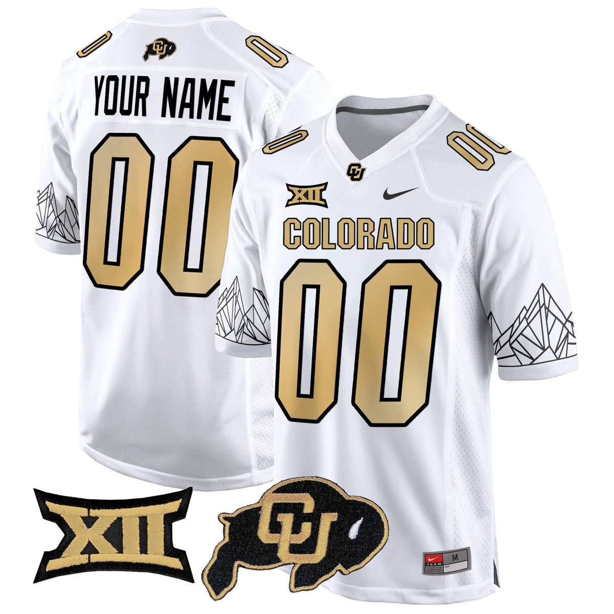 Colorado Buffaloes Big 12 XII Patch Game Custom Jersey - All Stitched - image 2