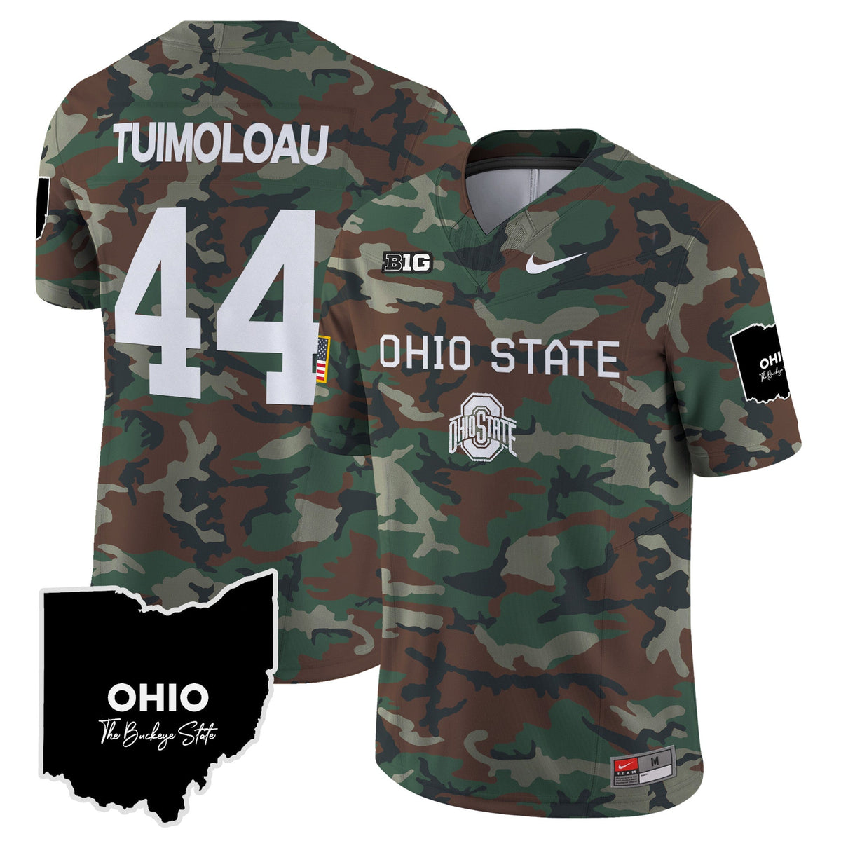 Ohio State Buckeyes 2024 Military Vapor Limited Jersey - All Stitched - image 5