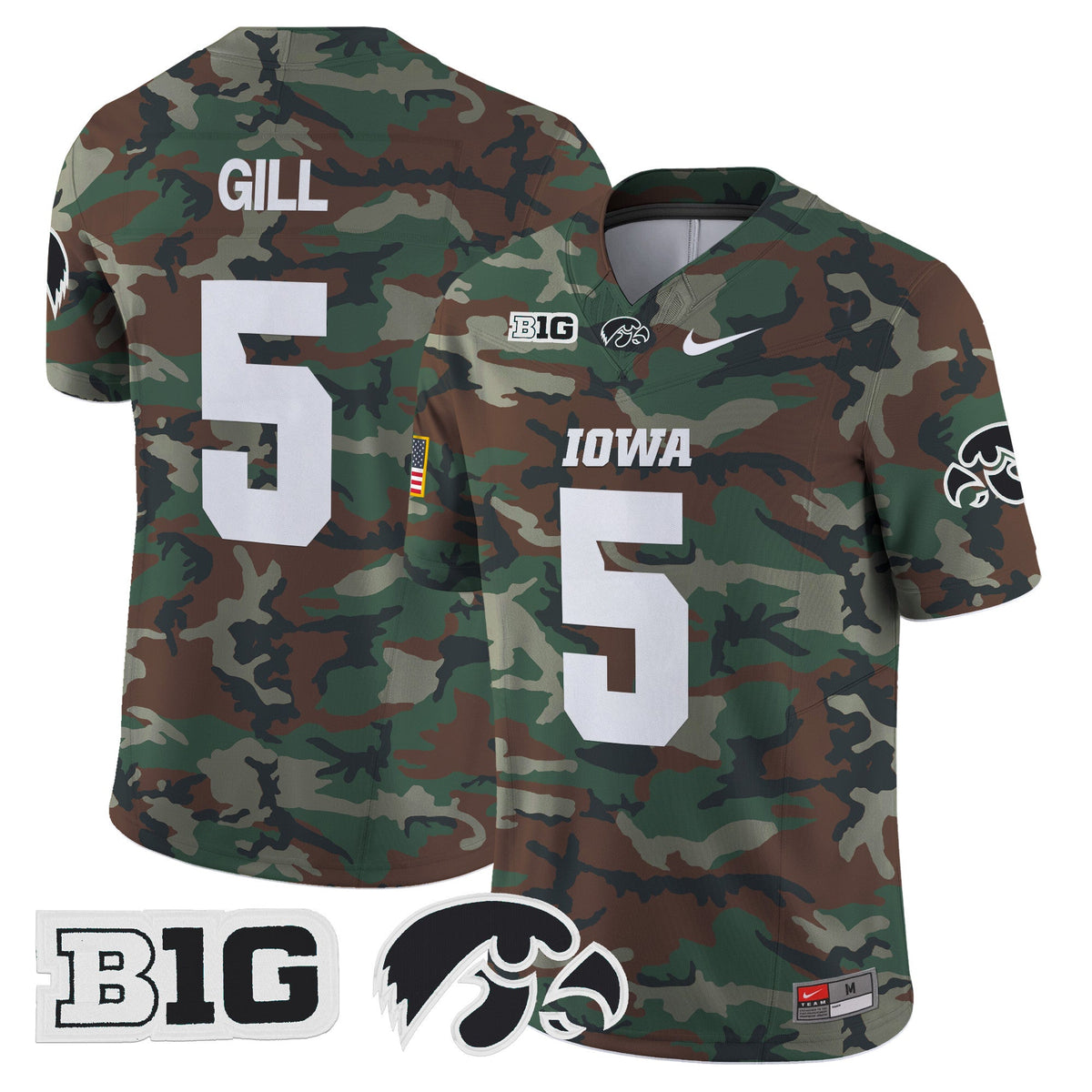Iowa Hawkeyes 2024 Military Vapor Limited Jersey - All Stitched - image 3
