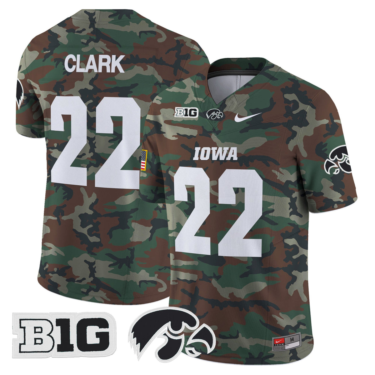 Iowa Hawkeyes 2024 Military Vapor Limited Jersey - All Stitched - image 7