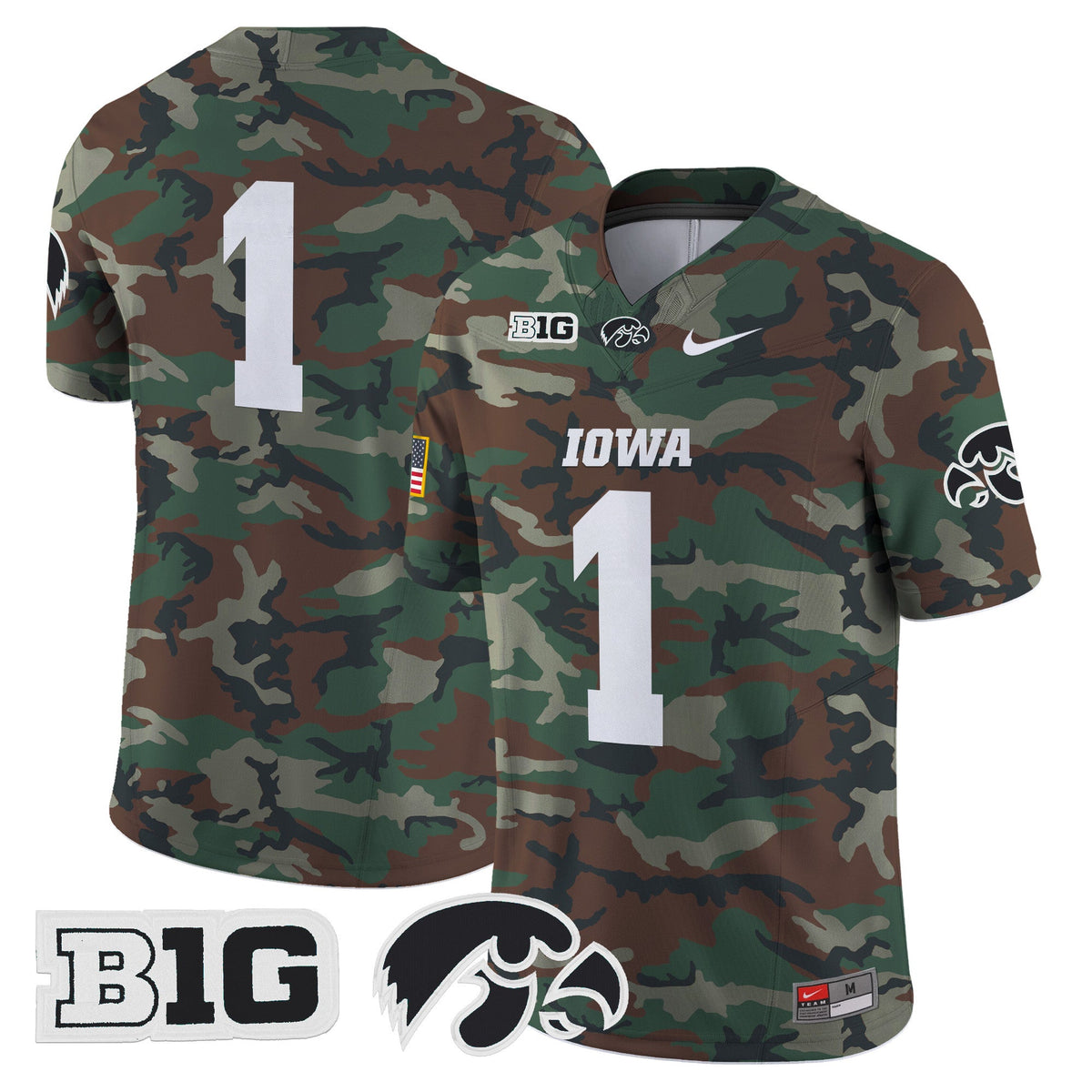 Iowa Hawkeyes 2024 Military Vapor Limited Jersey - All Stitched - image 8