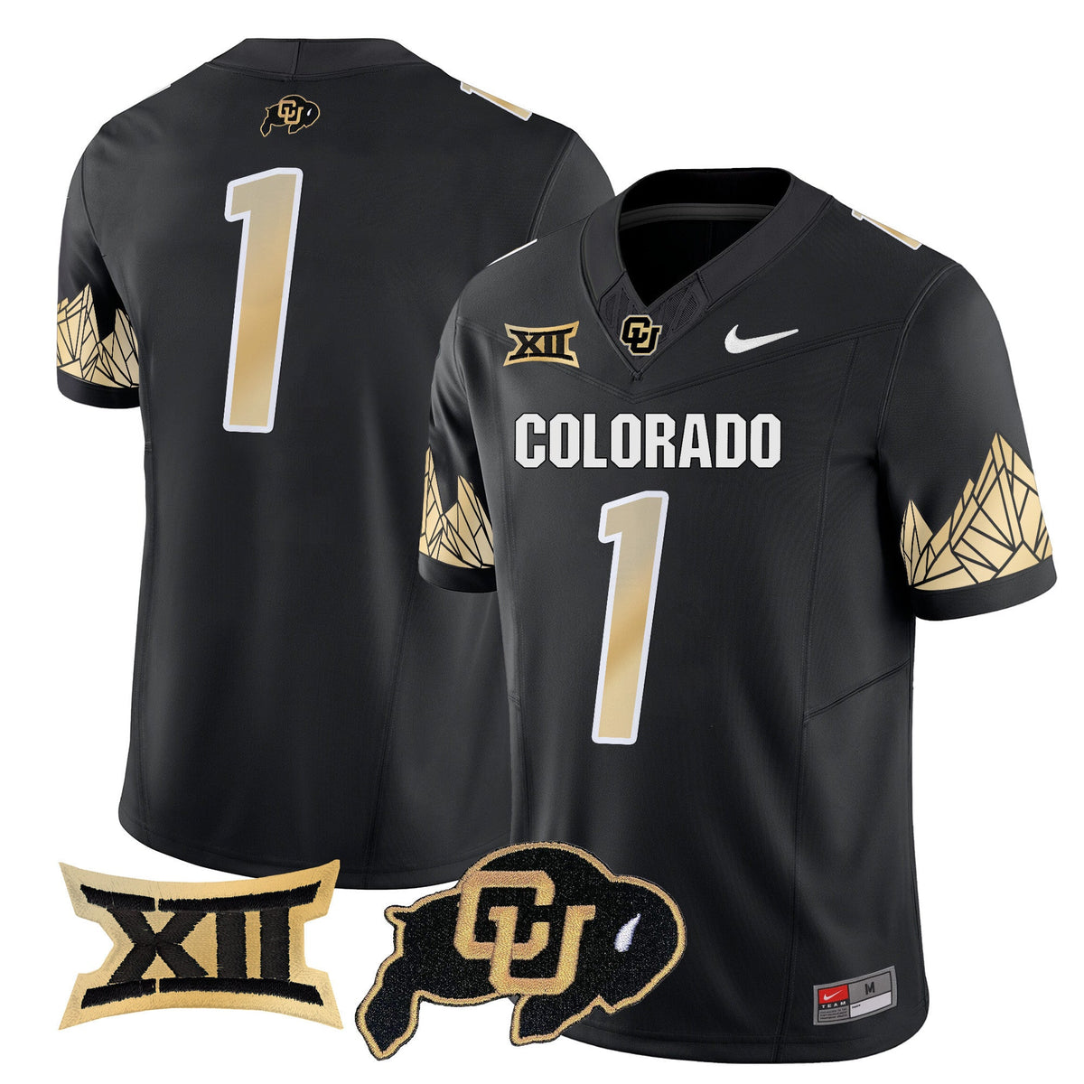 Men's Colorado Buffaloes Vapor Limited Jersey V4 - Big 12 XII Patch - All Stitched - image 8