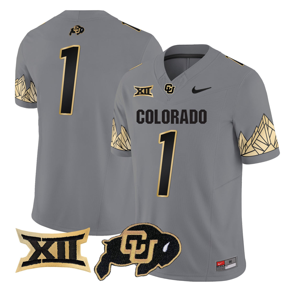 Men's Colorado Buffaloes Vapor Limited Jersey V4 - Big 12 XII Patch - All Stitched - image 24