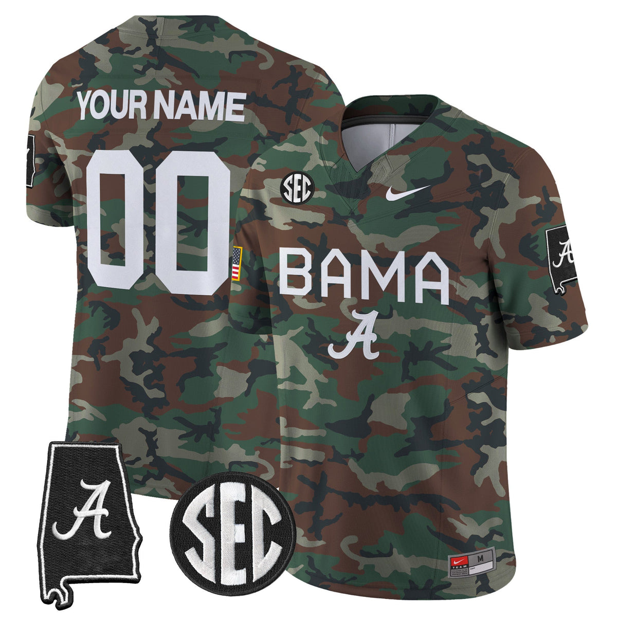 Alabama Crimson Tide 2024 Military Vapor Limited Custom Jersey - All Stitched - image 1