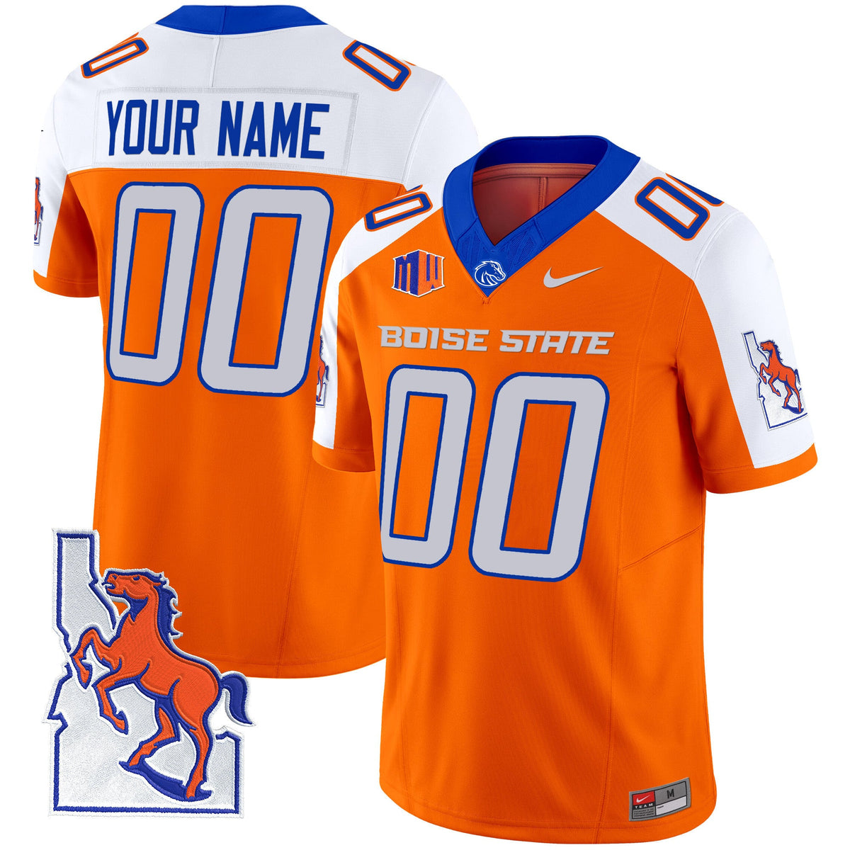 Boise State Broncos 2024 Map Patch Vapor Limited Custom Jersey - All Stitched - image 2
