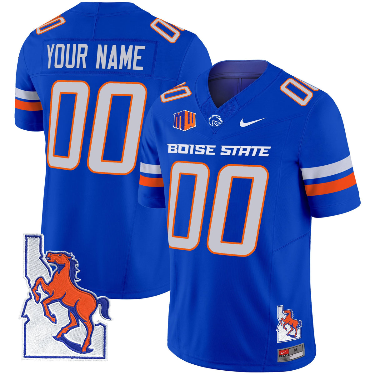 Boise State Broncos 2024 Map Patch Vapor Limited Custom Jersey - All Stitched - image 3
