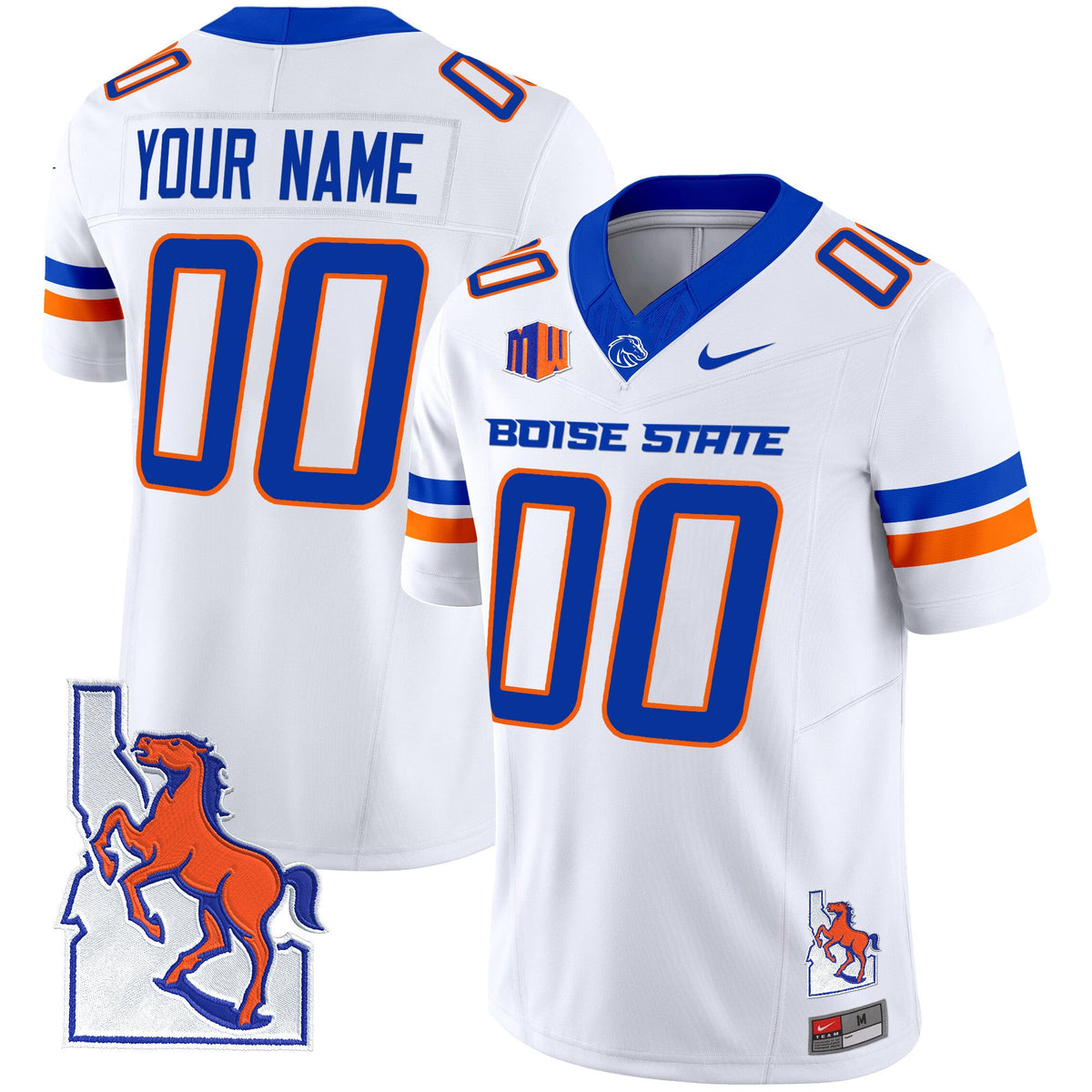 Boise State Broncos 2024 Map Patch Vapor Limited Custom Jersey - All Stitched - image 5