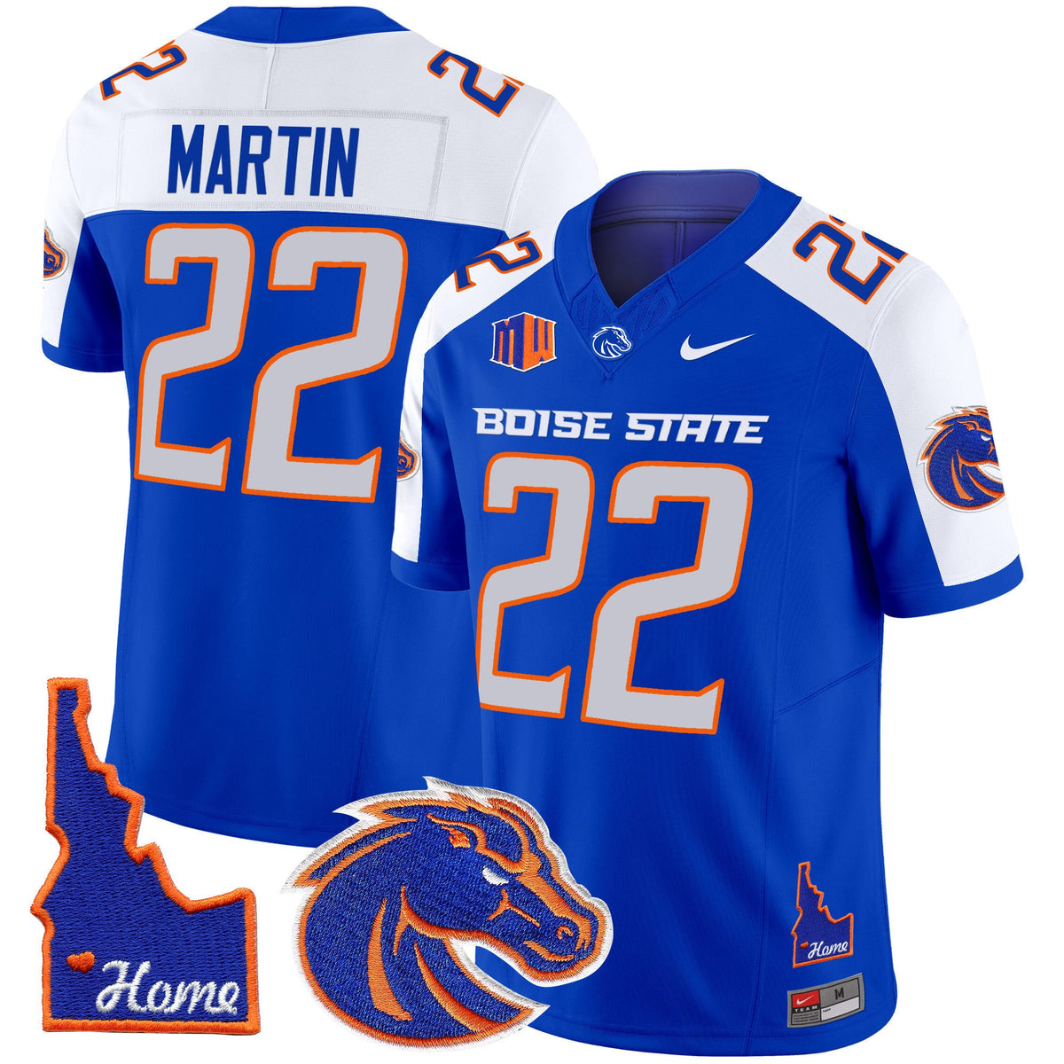 Men's Boise State Broncos 2024 Home Patch Vapor Limited Jersey - All Stitched - image 6