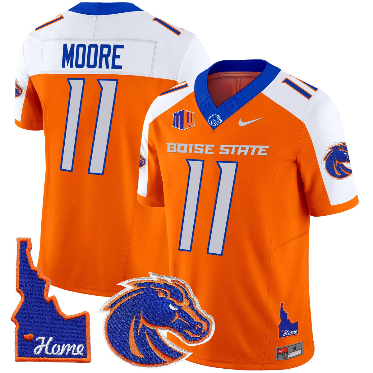 Men's Boise State Broncos 2024 Home Patch Vapor Limited Jersey - All Stitched - image 13