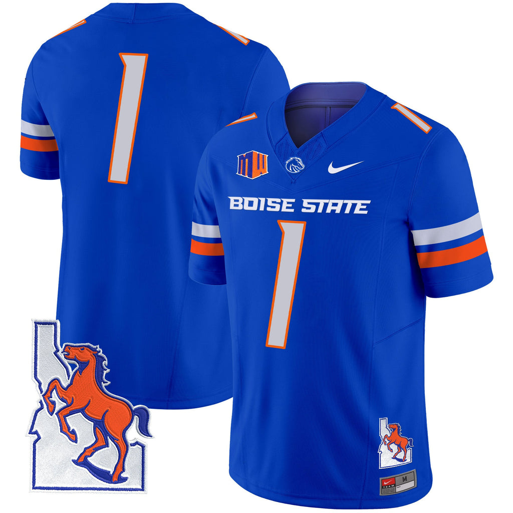 Men's Boise State Broncos 2024 Map Patch Vapor Limited Jersey - All Stitched - image 24
