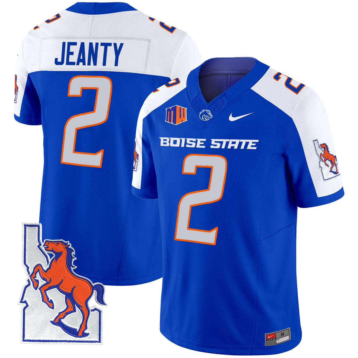 Men's Boise State Broncos 2024 Map Patch Vapor Limited Jersey - All Stitched - image 1