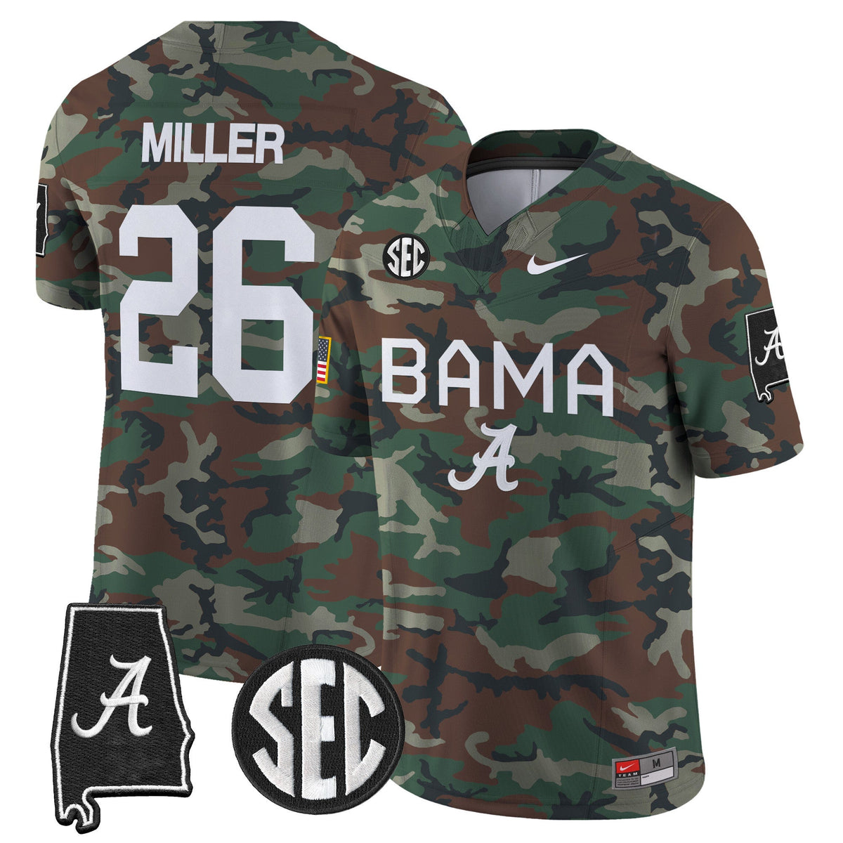 Alabama Crimson Tide 2024 Military Vapor Limited Jersey - All Stitched - image 2