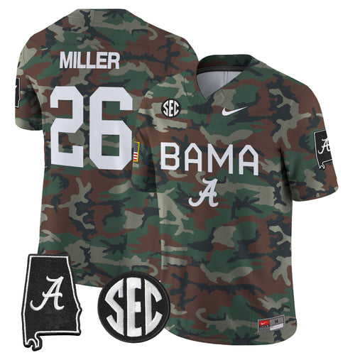 Alabama Crimson Tide 2024 Military Vapor Limited Jersey - All Stitched - image 2