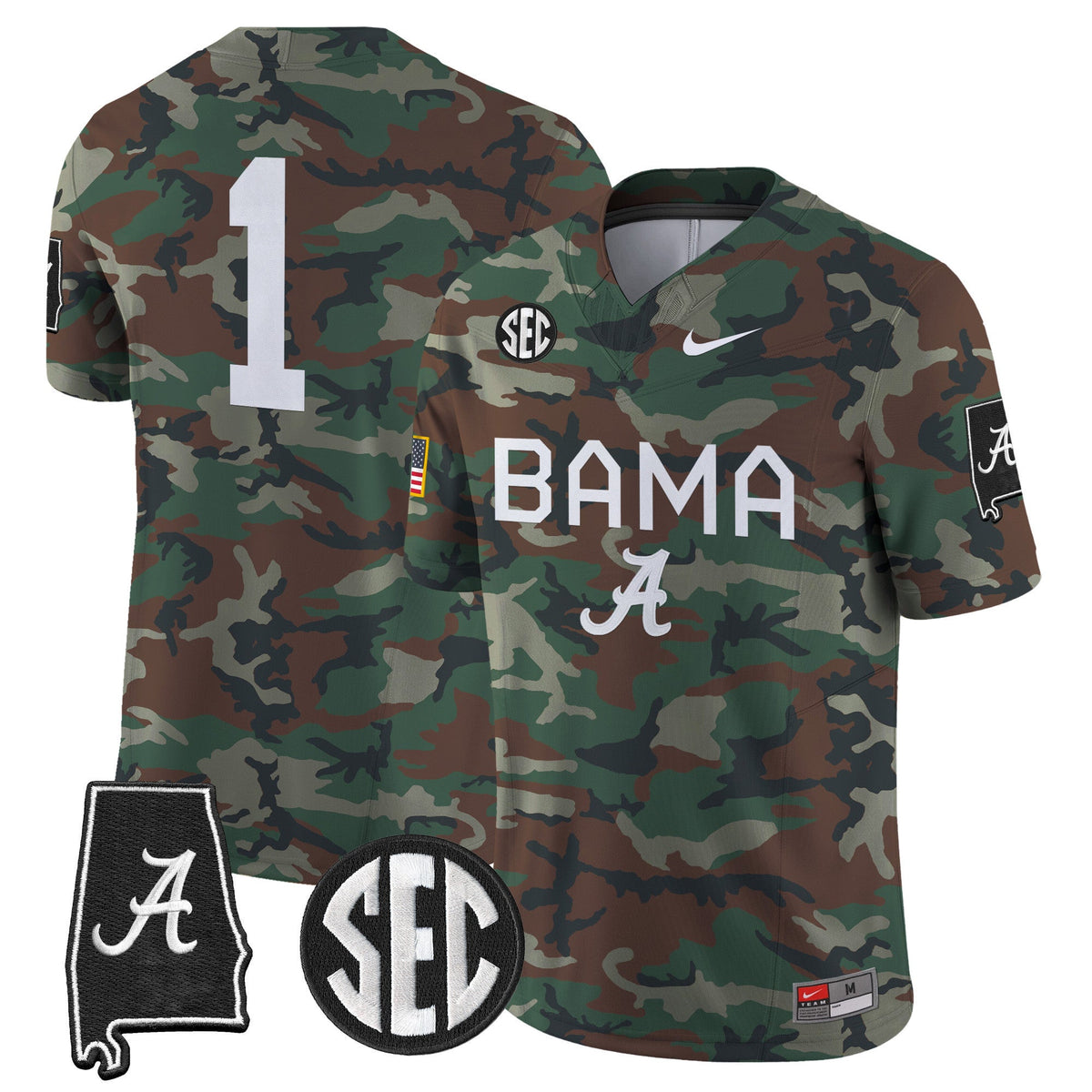 Alabama Crimson Tide 2024 Military Vapor Limited Jersey - All Stitched - image 9